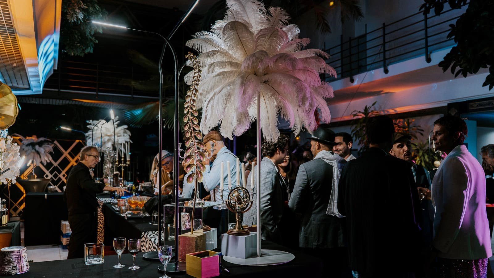 Soirée événementielle thème années folles Gatsby Art déco